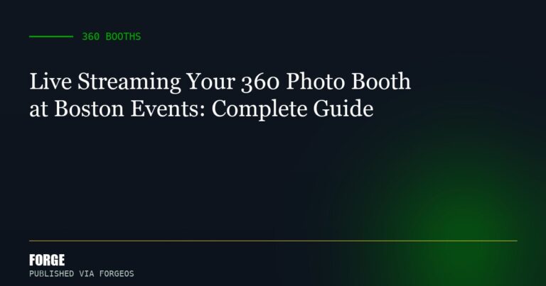 Live Streaming Your 360 Photo Booth at Boston Events: Complete Guide