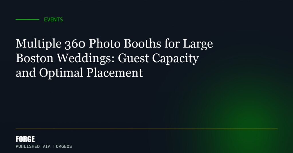 Multiple 360 Photo Booths for Large Boston Weddings: Guest Capacity and Optimal Placement